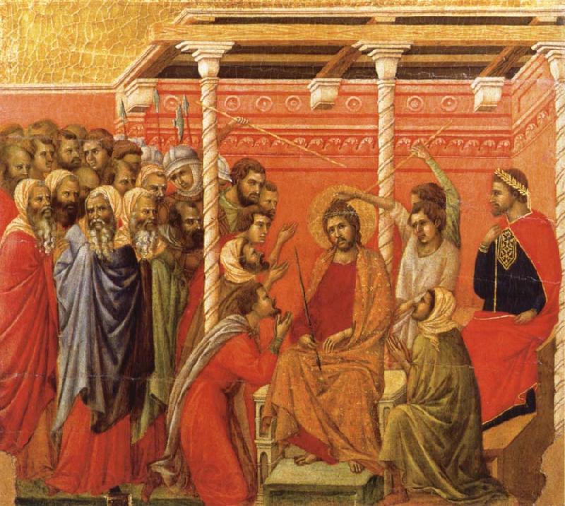 Duccio di Buoninsegna Christ Crowned with Thorns Spain oil painting art